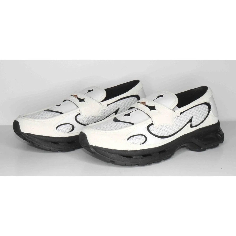 Bravest Studios White Runner Loafers Slip On-Shoes Y2K Goth Chunky Mens Size 9